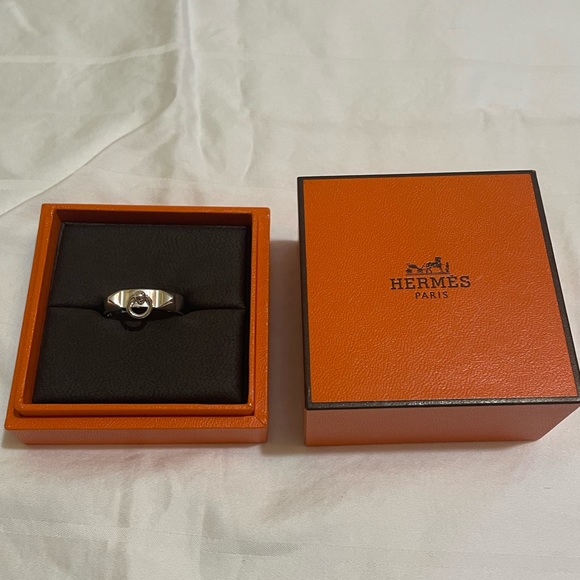 Hermes silver Collier de Chien ring, small model size 59 - Picture 1 of 11